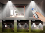 Lámpara colgante solar led para exterior con mando a distancia sensor crepuscular