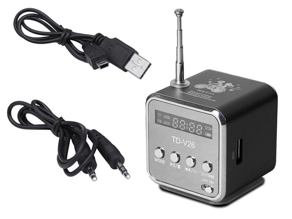 Bezdrôtový reproduktor prenosné mini rádio fm led bluetooth mobilné microsd