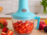 Cortador manual para verduras, frutas y carne mixer de cocina con agitador 2 en 1