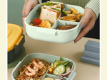 Lunchbox frühstücksbehälter mittagessen mit fächern besteck