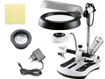 Kit de soldadura tercera mano lupa soporte led