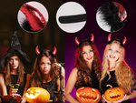 Čelenka diabolské rohy halloween karneval