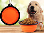 Silicone folding bowl for dog cat travel travel light 800ml