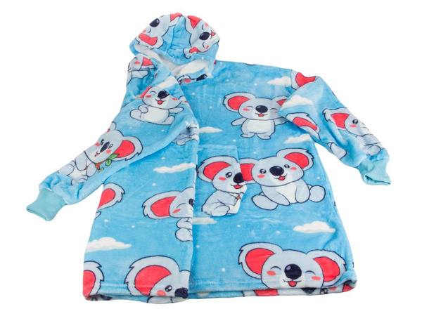 Teplá koala mikina deka oversize xxl 2v1 hrubá kožušina mäkká s kapucňou