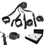 ESPOSAS BDSM CAMA ARNÉS CONJUNTO PARA PAREJAS CORREAS AJUSTABLES NEGRO