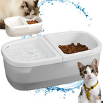 Bebedero automatico 2en1 usb fuente cuenco gato perro agua y comida