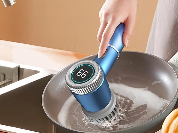 Brosse rotative électrique sans fil pour le nettoyage de la cuisine 5in1