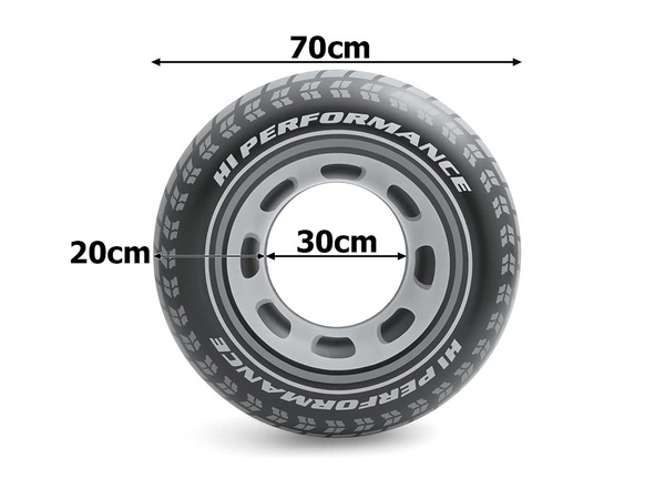 Suur 70cm täispuhutav ratas täiskasvanud lapse ujumiseks basseinivees