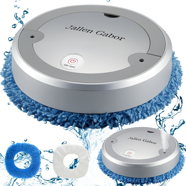 Automatic wireless electric cleaning mop robot, silver