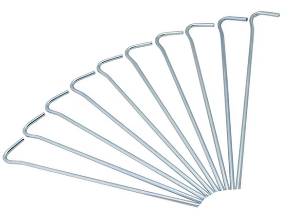 Tent piles anchor pigs steel 31cm 10pcs hook &amp; loop pins