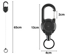 KEY RING RETRACTOR ROPE WITH BELT CARABINER RETRACTOR
