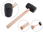 Recoilless paving rubber mallet
