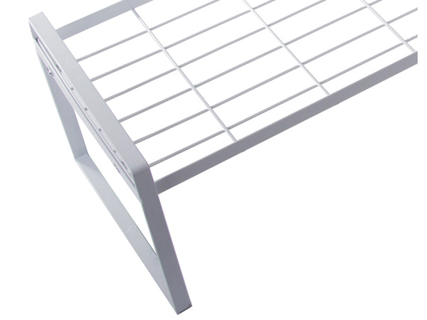 Metal shelf single tier kitchen organiser stand white for kitchen