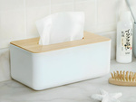 Caja para pañuelos de papel, organizador, pañoleta de bambú