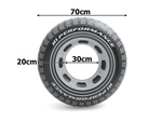 Didelis 70 cm pripučiamas ratas suaugusiam vaikui plaukioti baseino vandenyje