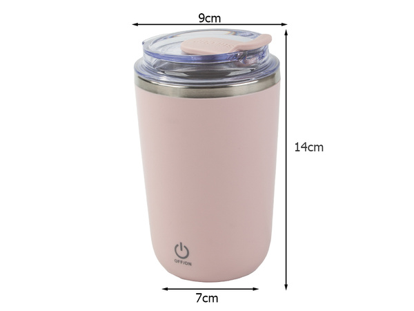 350 ml savarankiškai maišomas plieninis termosas karštiems ir šaltiems gėrimams usb dirželis