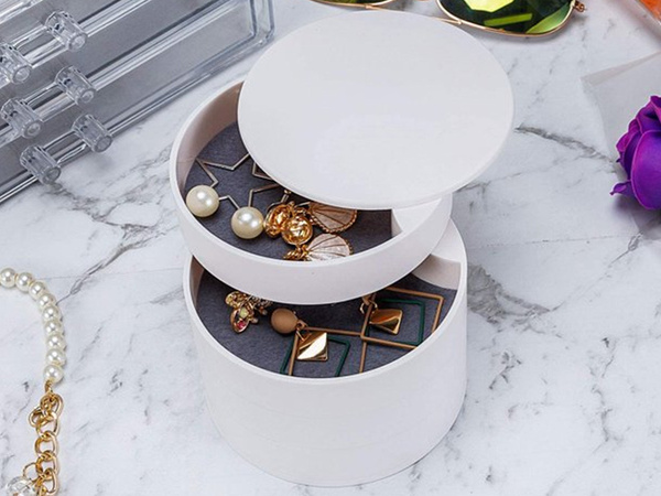 Jewellery box organiser round pull-out box