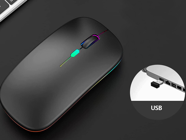 Slim 2,4 ghz bluetooth control optical mouse pro pc laptops