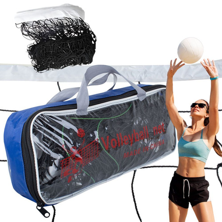 Volleyball net 9.5x1m with rope and beach sport bag