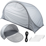 Tente de plage protection uv auto-pliante jardin gris grand