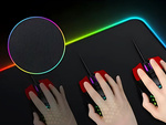 Igralna podloga osvetljena rgb xl 80x30 pod tipkovnico miške usb