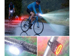 Přední zadní světlo pro řídítka jízdního kola silné usb světlé