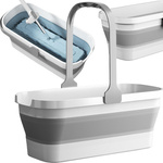 Silicone folding bowl large laundry basket compact travel 10l