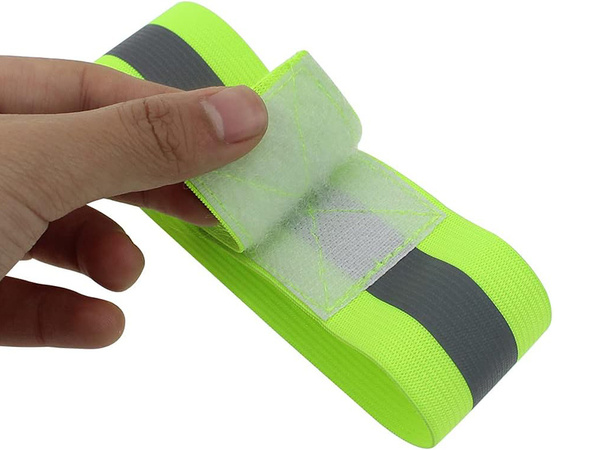 bande réfléchissante pour les yeux bracelet flexible jaune 2pcs