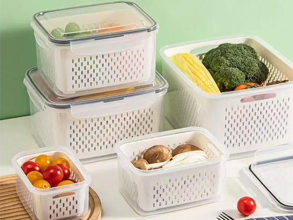 Recipientes de cocina para alimentos con cesta recipiente con junta 4 unidades