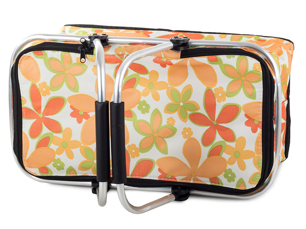 Thermal folding picnic basket insulating shopping basket