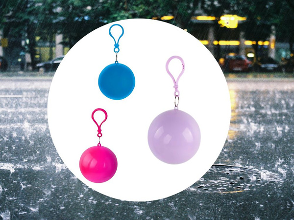 Mackintosh in a ball rain cape poncho key ring