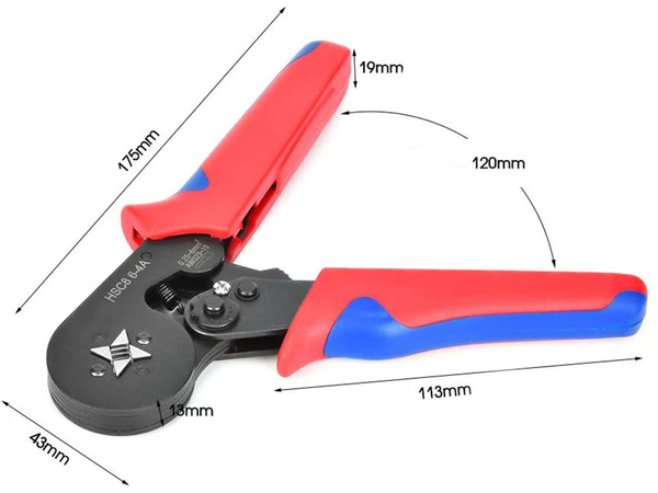 Stiskalnica za stiskanje končnih tulcev 0,25-10mm²