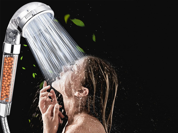 Mâner de duș cu filtru de piatră