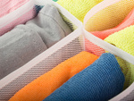 Underwear organiser for wardrobe drawer 8 compartments