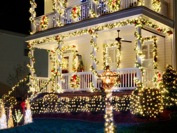 Sapin de noël intérieur blanc chaud 500 leds 7 programmes
