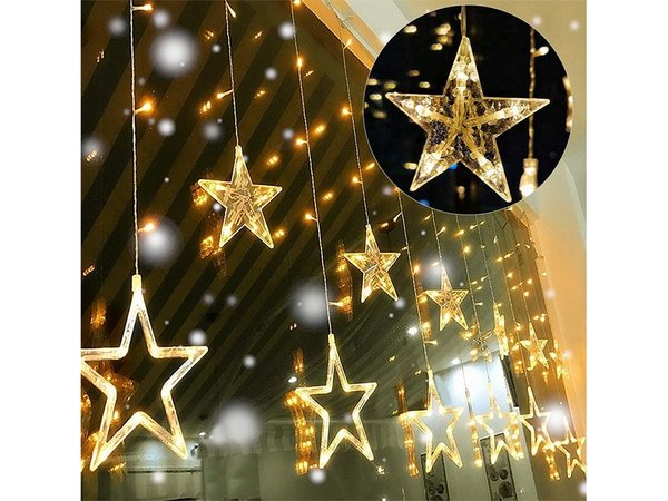 Star garland tuled valguse kardin 138 viinud väljas sooja värvi