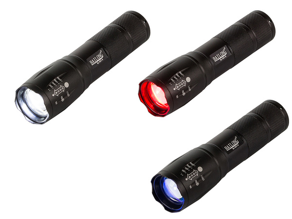Linterna táctica bailong zoom cree led t6 q3 uv