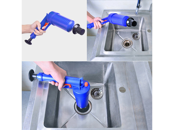 Pistola desatascadora wc empujador topo