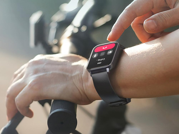 Pametna ura za ženske in moške z gumijastim pasom, športna, Bluetooth, klici, zlata