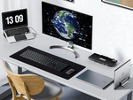 Gaming mouse and keyboard pad xl 80x30 cm anti-slip black