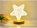 Masă stea lumina de noapte de cristal a condus rgb usb