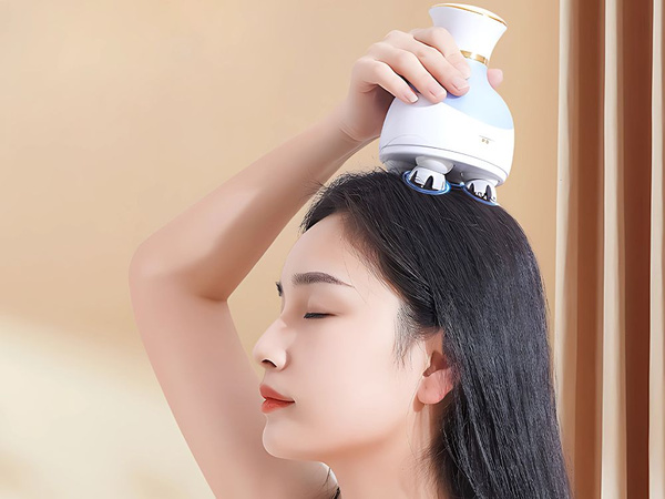 Electric relaxation head massager wireless usb 4 tips