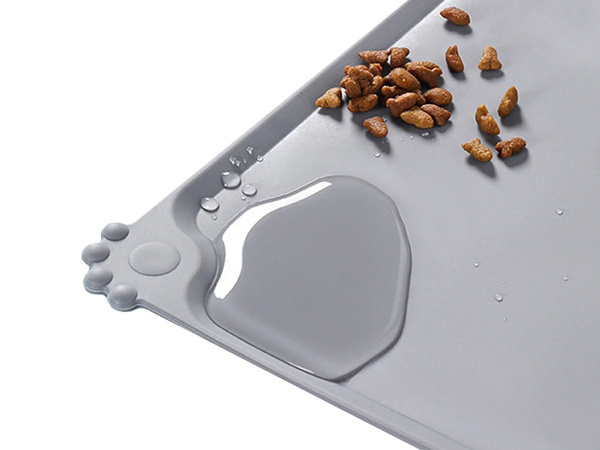 Tapis en silicone imperméable et antidérapant pour écuelles de chiens et chats