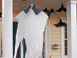 Halloweenská dekorace závěsná dekorace maska ducha křik kostlivce fantom 90 cm