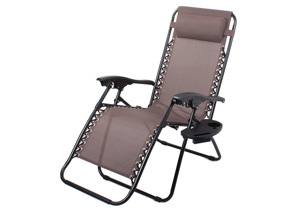 Folding beach chair zero gravity 2in1 touristic chair