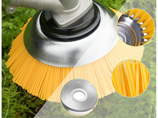 Vágókefe macskakő tisztításához nylon kefe 200mm