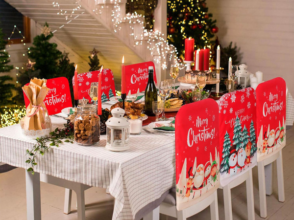 Chair back cover christmas decoration christmas decoration decoration