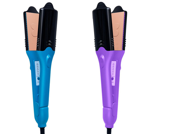 Plancha de pelo patrones de ondas control de temperatura placas intercambiables