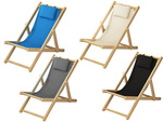 Tumbona de madera sillas de playa jardín plegable cojín silla de playa