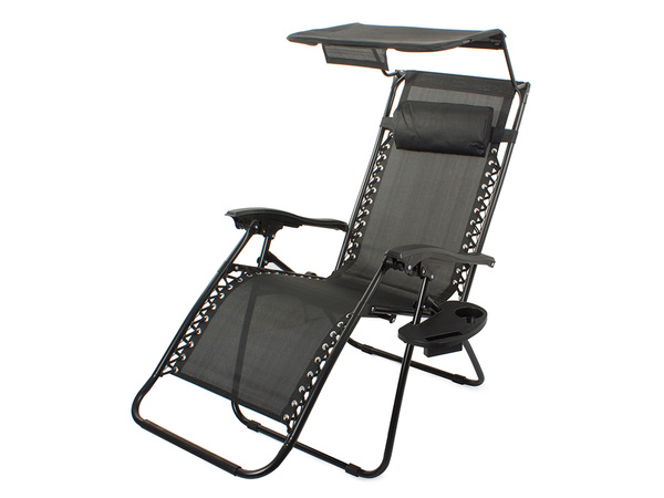 Folding beach chair zero gravity 2in1 chair with canopy